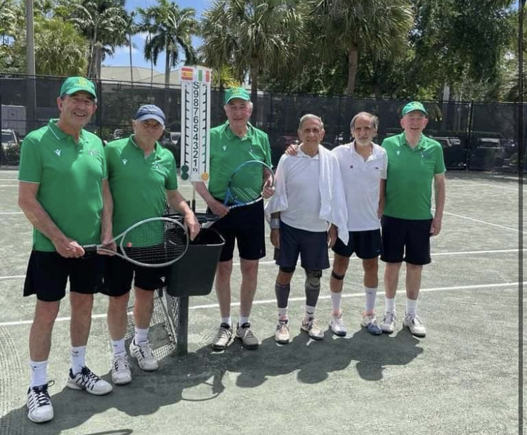 George Lucas representing Ireland in the ITF World Team Tennis Championships
