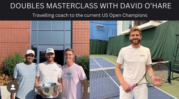 Sign up for a doubles masterclass with David O’Hare